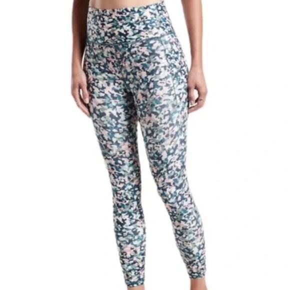 ATHLETA | Salutation Pocket Watercolor Printed Tight Multicolor Leggings | 1X - Picture 1 of 10